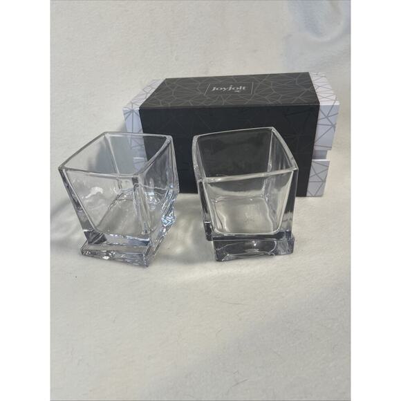 JoyJolt Carre Scotch Whiskey Glasses Heavy Barware- Lot of 2 - Picture 1 of 8